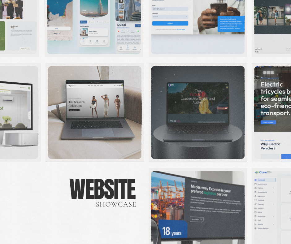 Website showcase cover mockup